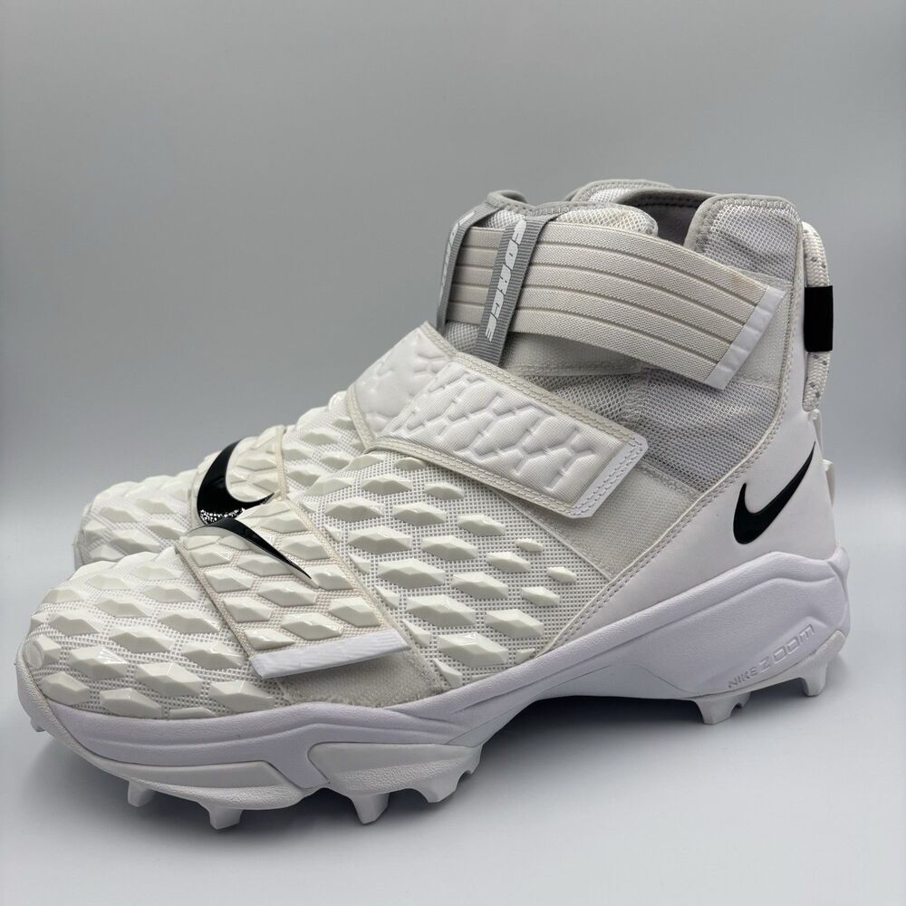 Size 13 Nike Force Savage Elite 2 Shark White Black Football Cleats CK2824-100